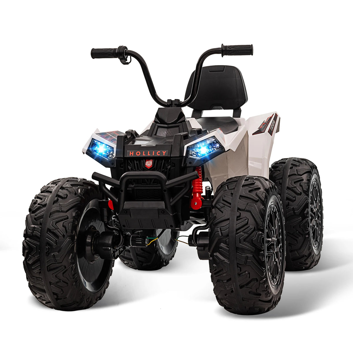 24V Kids Electric ATV 2 Seater 4WD Ride On Quad, 800W 4 Motor All Terrain Toy Car, Suspension, 5 MPH, Dual 12V 7Ah Batteries