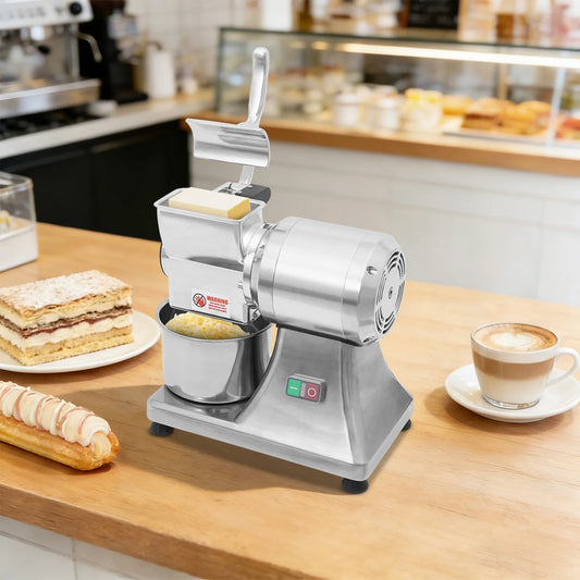 Electric Cheese Grating Machine Chocolate Chili Food Grating Machine Cheese Grinder Food Prep Machine for Canteen Coffee Shop Dessert Store