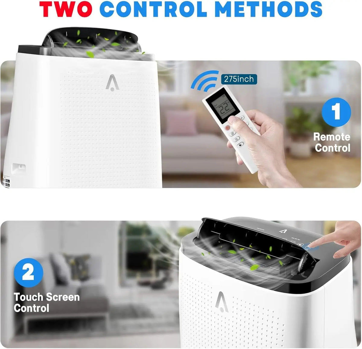 14000 BTU Portable Air Conditioner - 3-in-1 AC with Fan & Dehumidifier - Quiet, Energy Efficient, LED Display, Remote, 24H Timer, Window Kit - Cools Rooms up to 750 sq ft