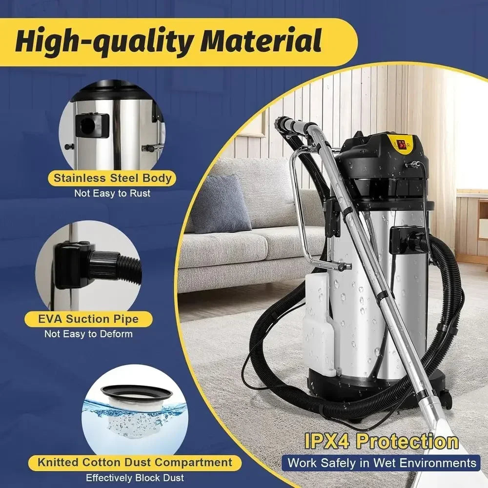 Multi-Functional 40L Wet Dry Vacuum Cleaner for Carpets and Upholstery