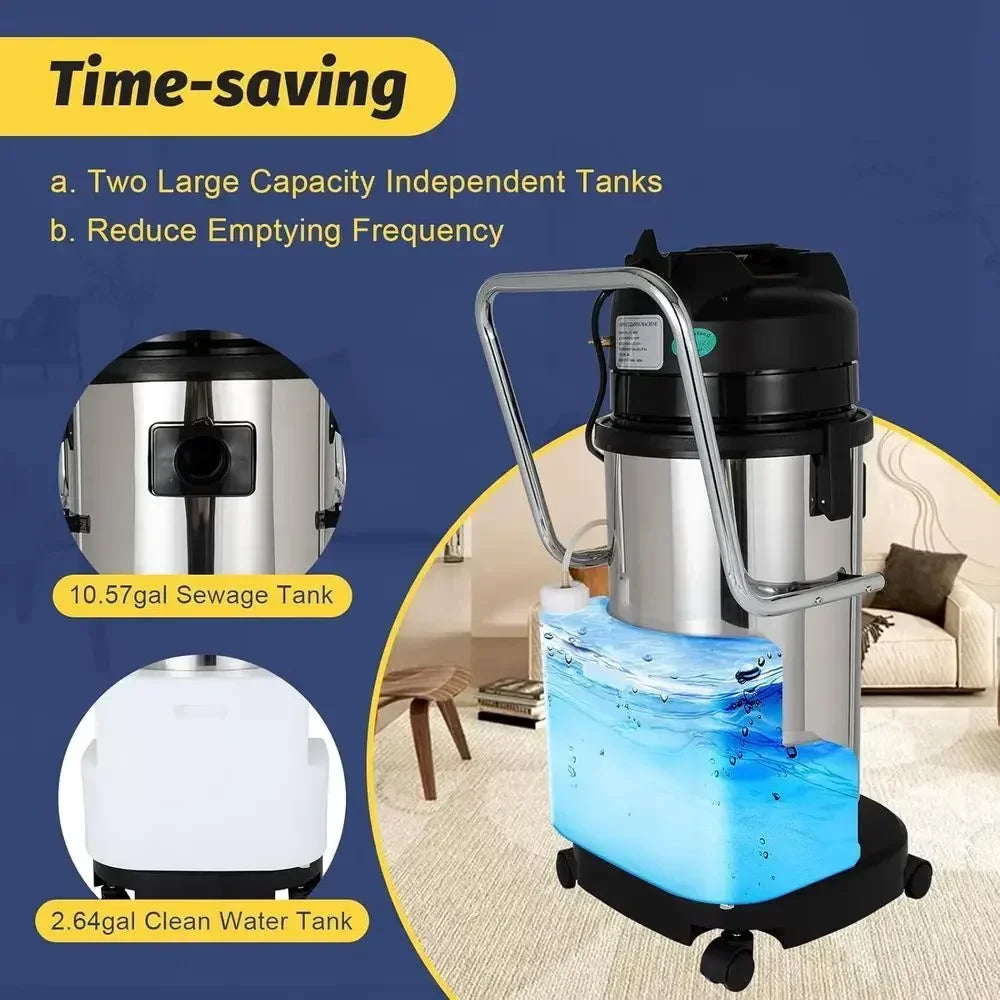 Multi-Functional 40L Wet Dry Vacuum Cleaner for Carpets and Upholstery