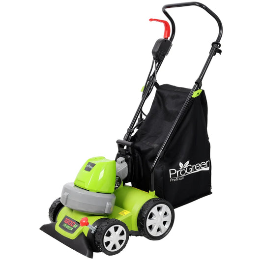 PROGREEN 1600W Leaf vacuum cleaner 3 in 1 Function Vacuum, Blower & Mulcher Excellent for working in the garden, on lawns or walkways. Green Color