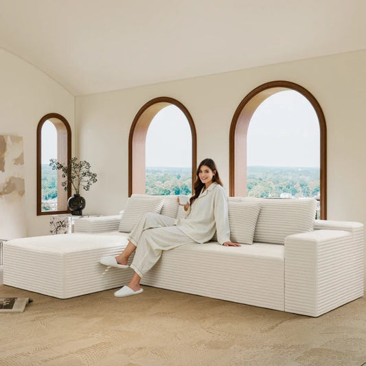 104.3*68.9"Modular sectional sofa seat, Upholstered compressed couch for living room, Bedroom, Apartment, No assembly required,