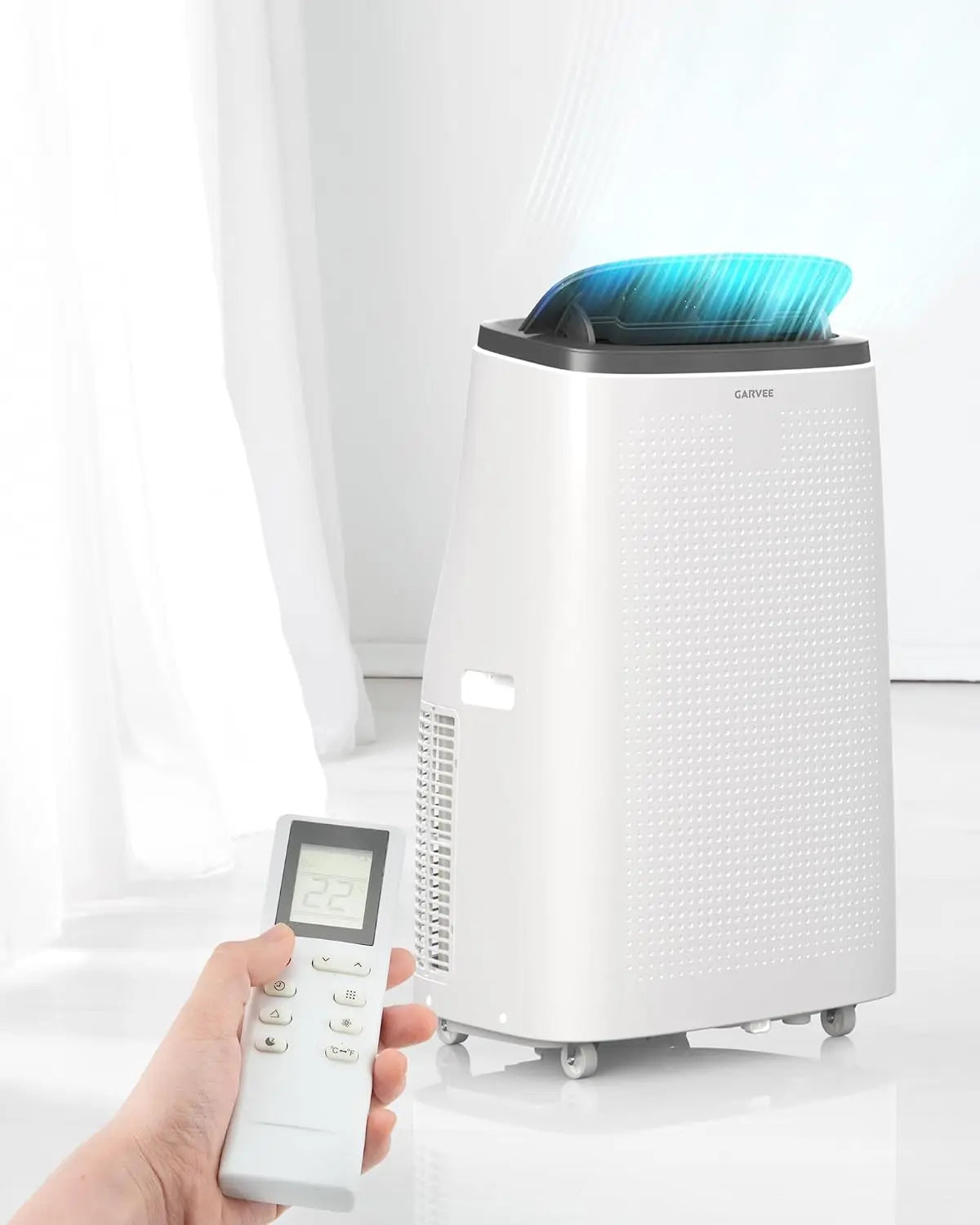 TACKVIEW 14000 BTU Portable Air Conditioner | 3-in-1 Cooling, Dehumidifier & Fan AC Unit with Remote Control for Bedroom Living Room Garage Rooms Up to 750 Sq.Ft