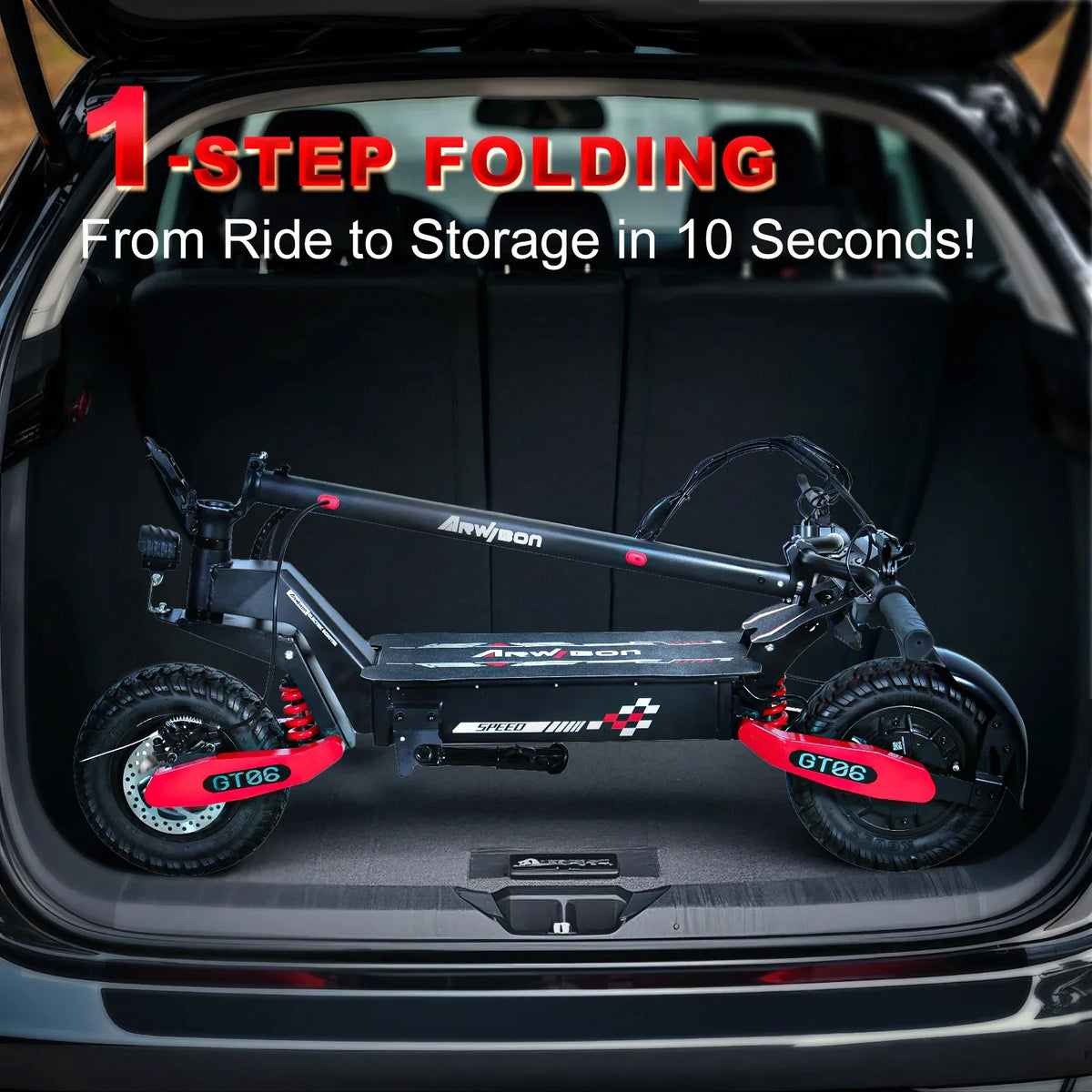 Electric Scooter for Adult, 1200W Motor, Folding E-Scooter Up to 40Mph & 30 Miles Range, 11" Off Road Tire Scooter with Dual Sus