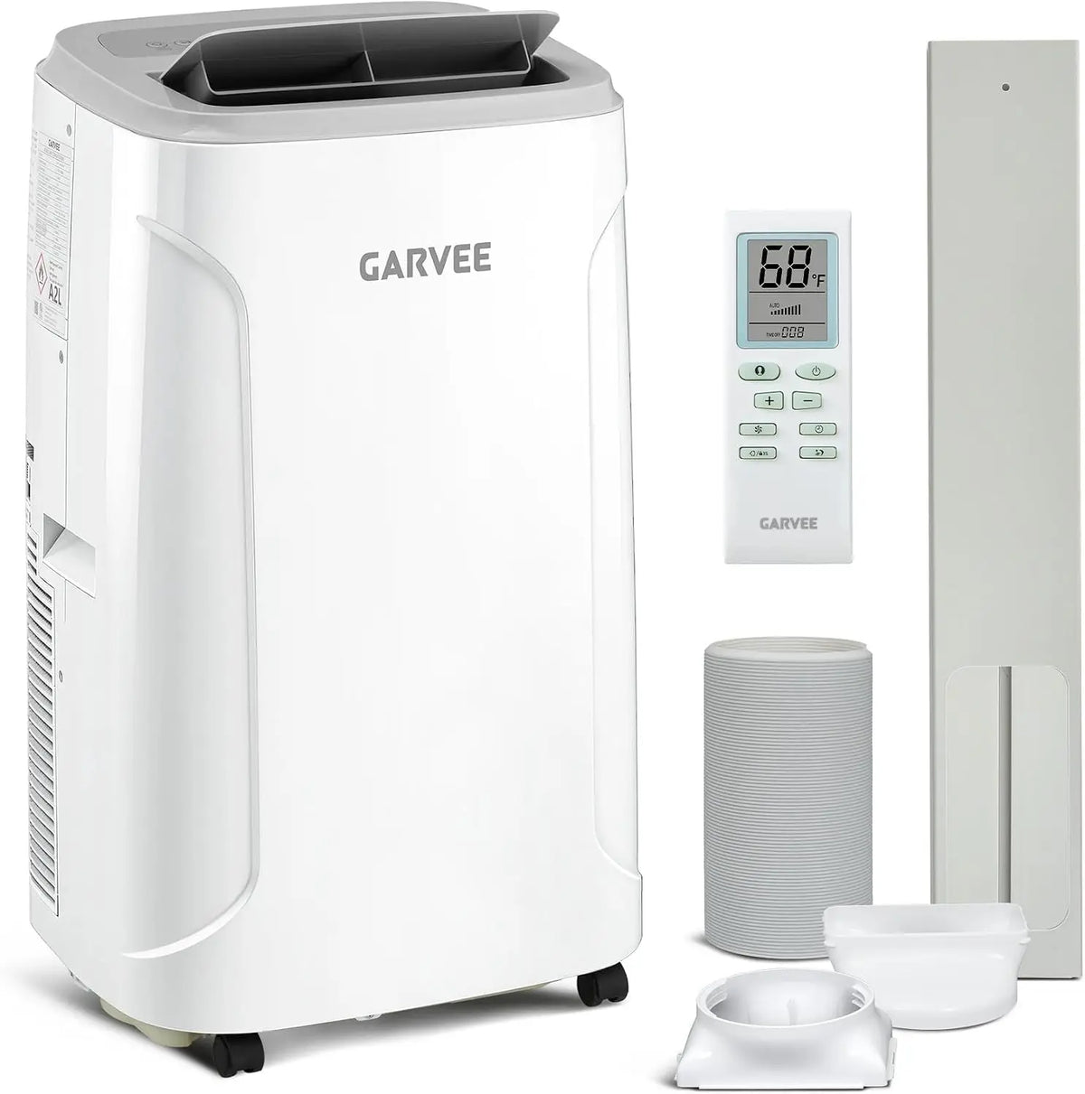 Tacleekii 14,000 BTU Portable Air Conditioner 3-in-1 AC Dehumidifier Fan with Remote Control & LED Touch Panel Cools Up to 750 Sq Ft 360° Wheels & Window Kit - for Bedroom Apartment Office