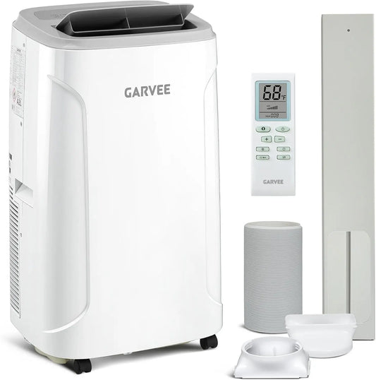 Tacleekii 14,000 BTU Portable Air Conditioner 3-in-1 AC Dehumidifier Fan with Remote Control & LED Touch Panel Cools Up to 750 Sq Ft 360° Wheels & Window Kit - for Bedroom Apartment Office
