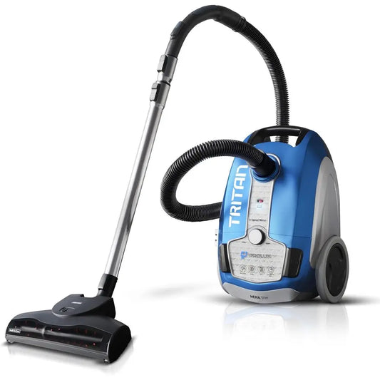 Tritan Bagged Canister Vacuum Cleaner, HEPA iltration, Complete Home Care Tool Kit, Pet Hair No More, Adjustable Power Setting,