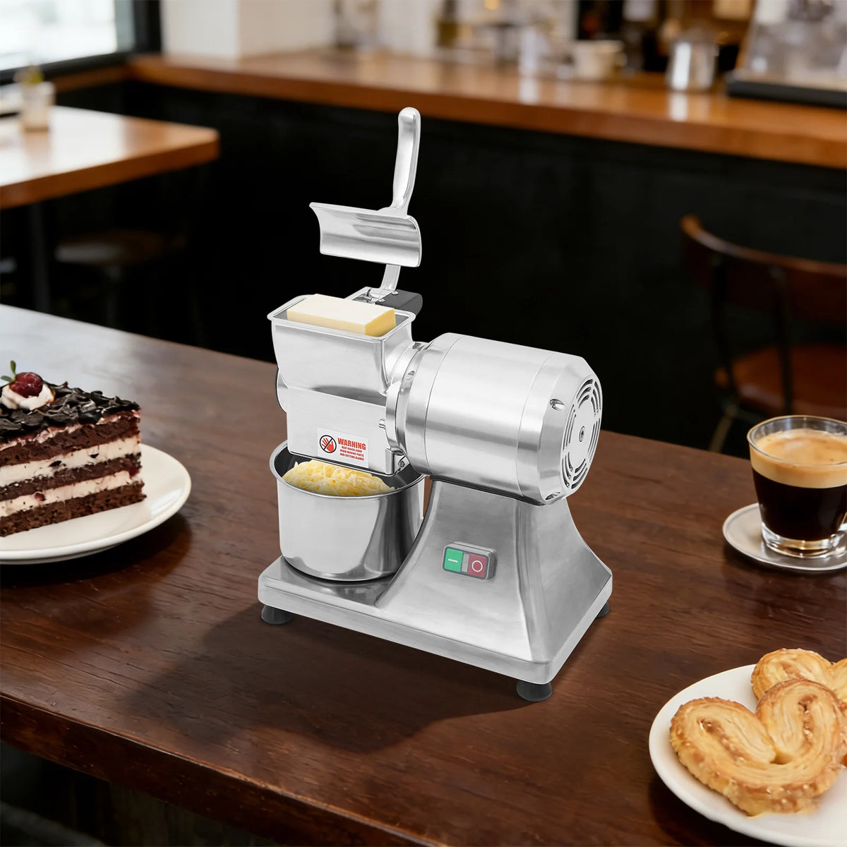 Electric Cheese Grating Machine Chocolate Chili Food Grating Machine Cheese Grinder Food Prep Machine for Canteen Coffee Shop Dessert Store