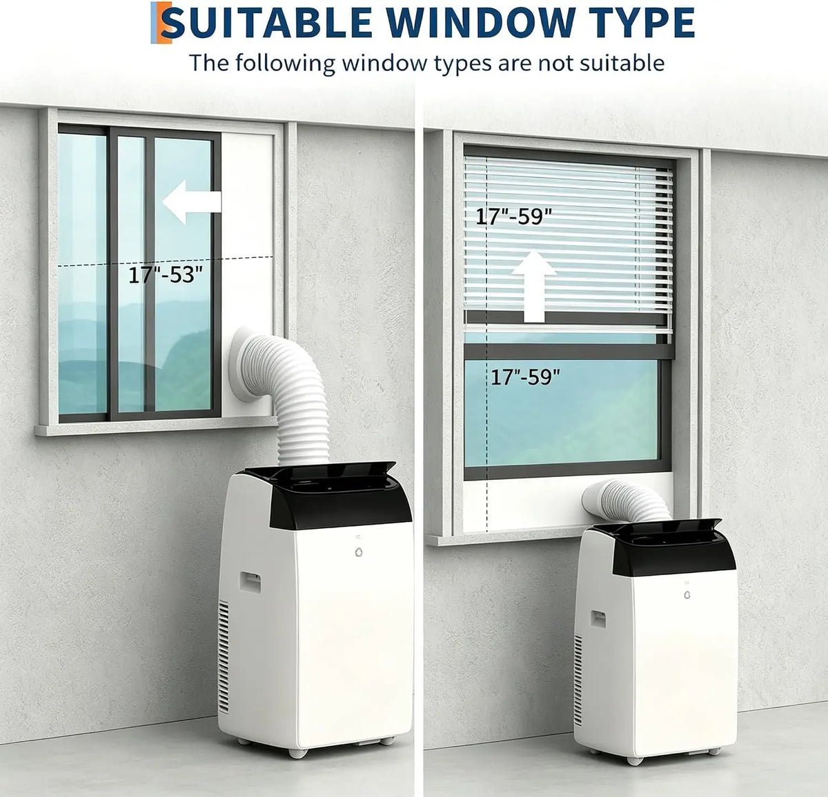 Tacleekii 12000 BTU Air Conditioner 3-in-1 AC Unit, Cools 550 Sq.Ft Portable AC with Cooling, Fan for Bedroom Home Office