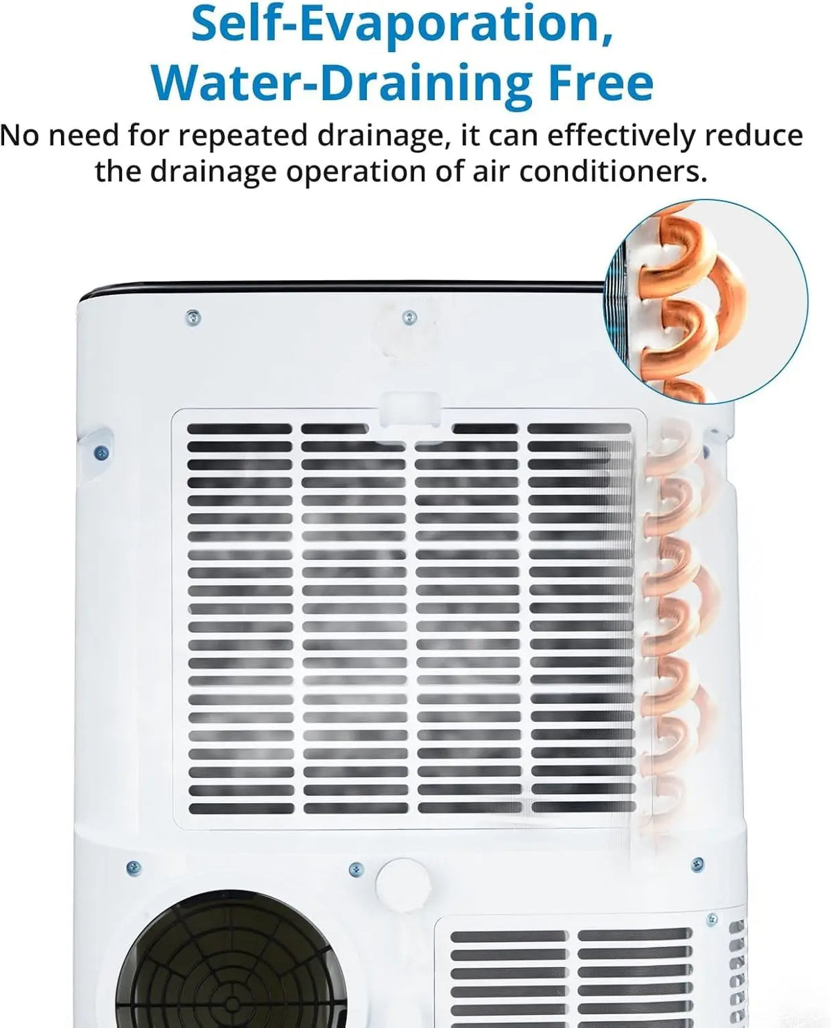 14000 BTU Portable Air Conditioner - 3-in-1 AC with Fan & Dehumidifier - Quiet, Energy Efficient, LED Display, Remote, 24H Timer, Window Kit - Cools Rooms up to 750 sq ft